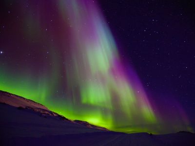 Nordlicht über Sisimiut.